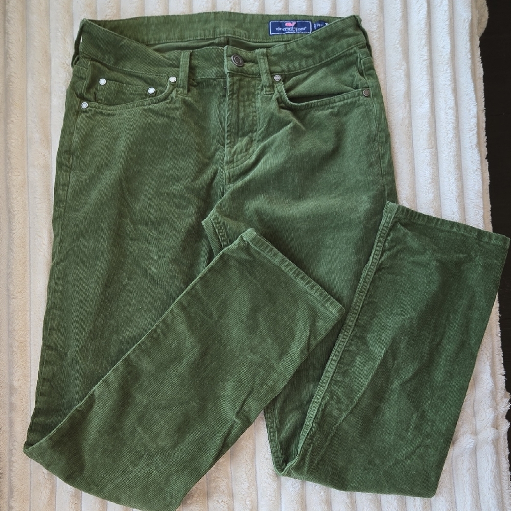 Vineyard Vines Olive Green Corduroy Jeans 28× 32